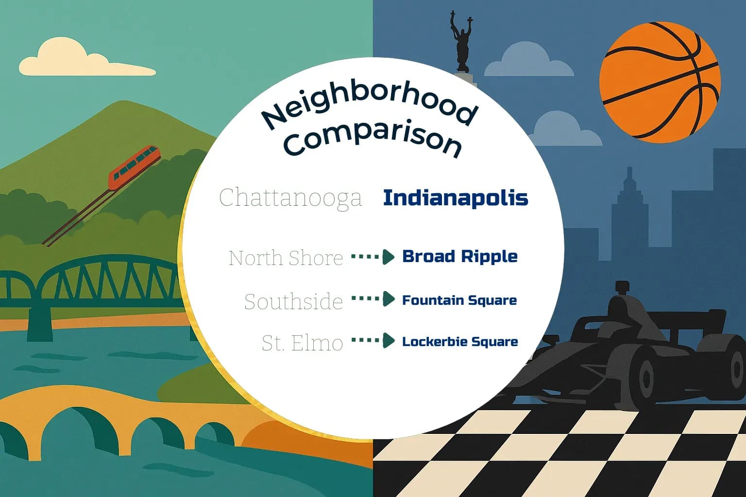 Chattanooga vs Indianapolis Neighborhood Comparison