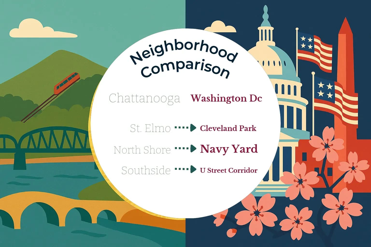 Chattanooga vs Washington DC Neighborhood Comparison