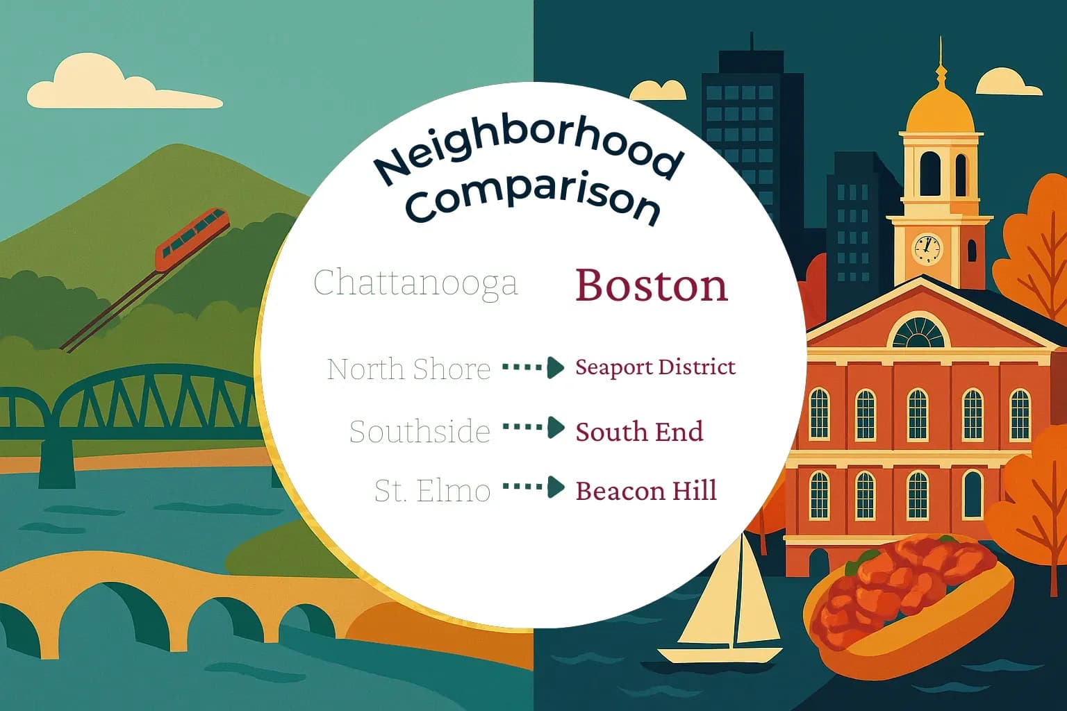 Chattanooga vs Boston Neighborhood Comparison