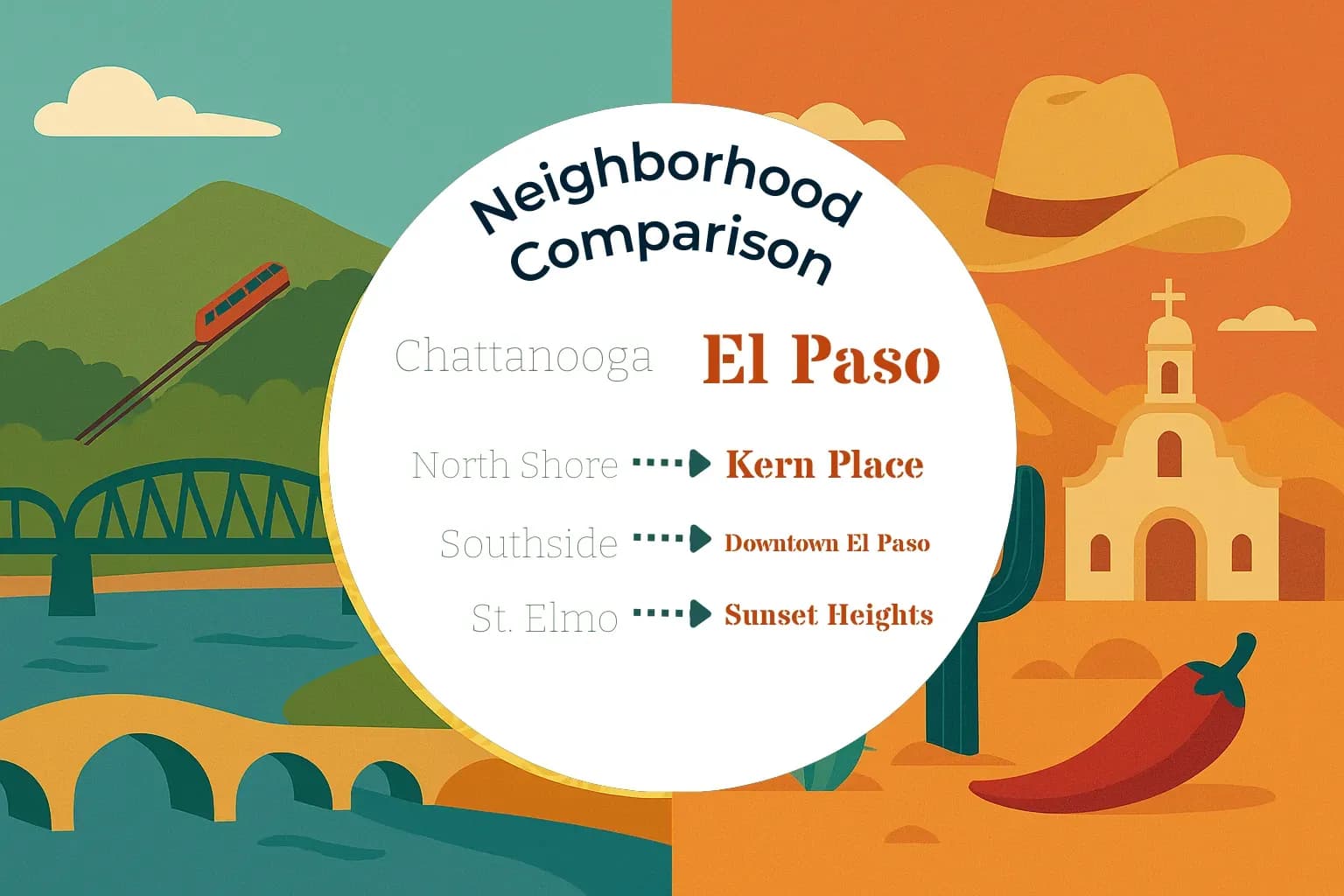Chattanooga vs El Paso Neighborhood Comparison