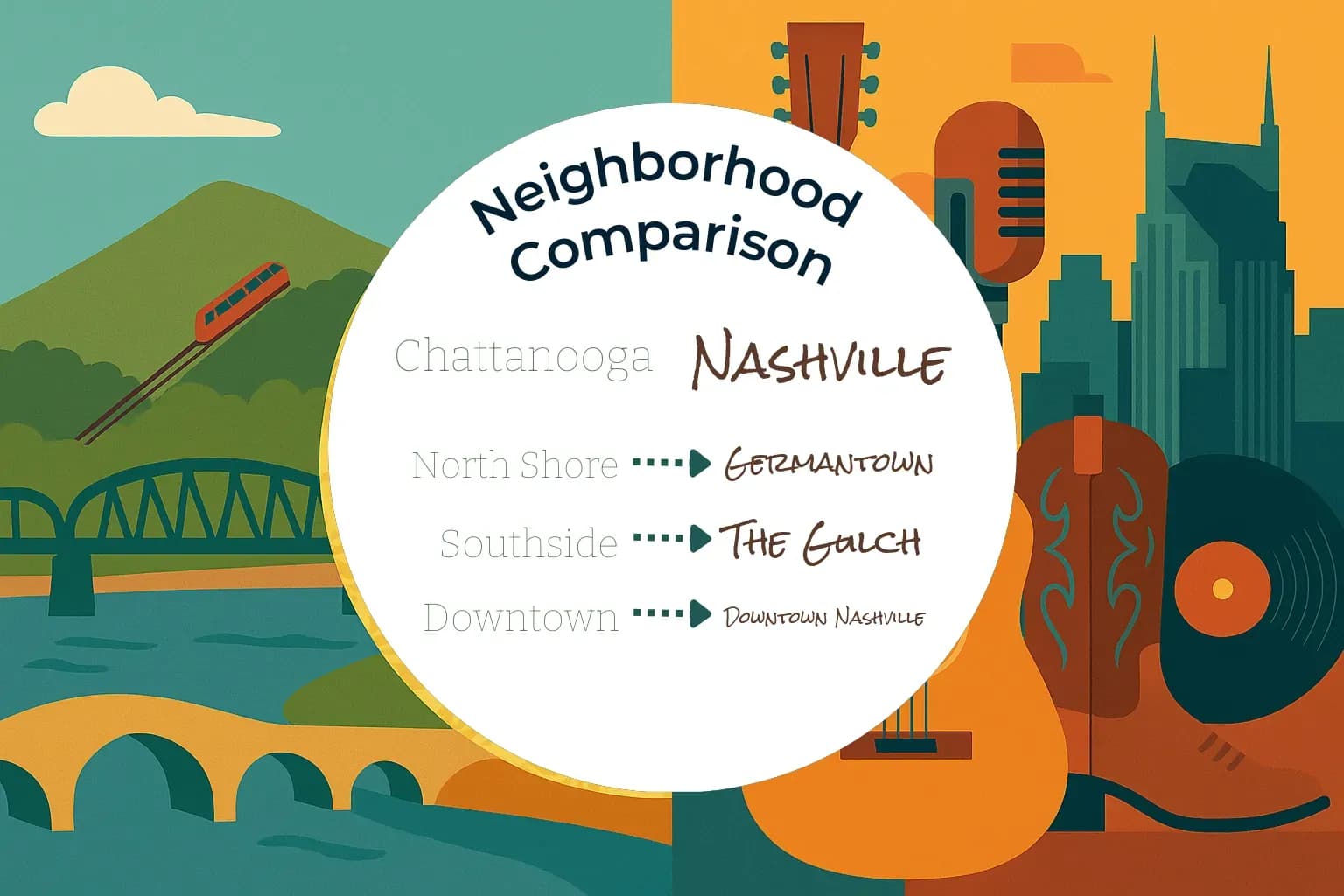 Chattanooga vs Nashville Neighborhood Comparison