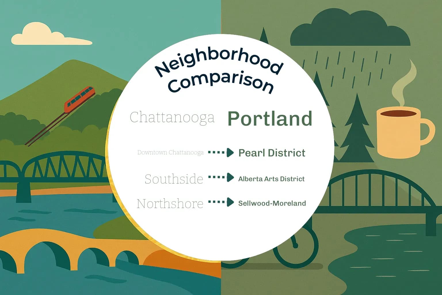 Chattanooga vs Portland Neighborhood Comparison