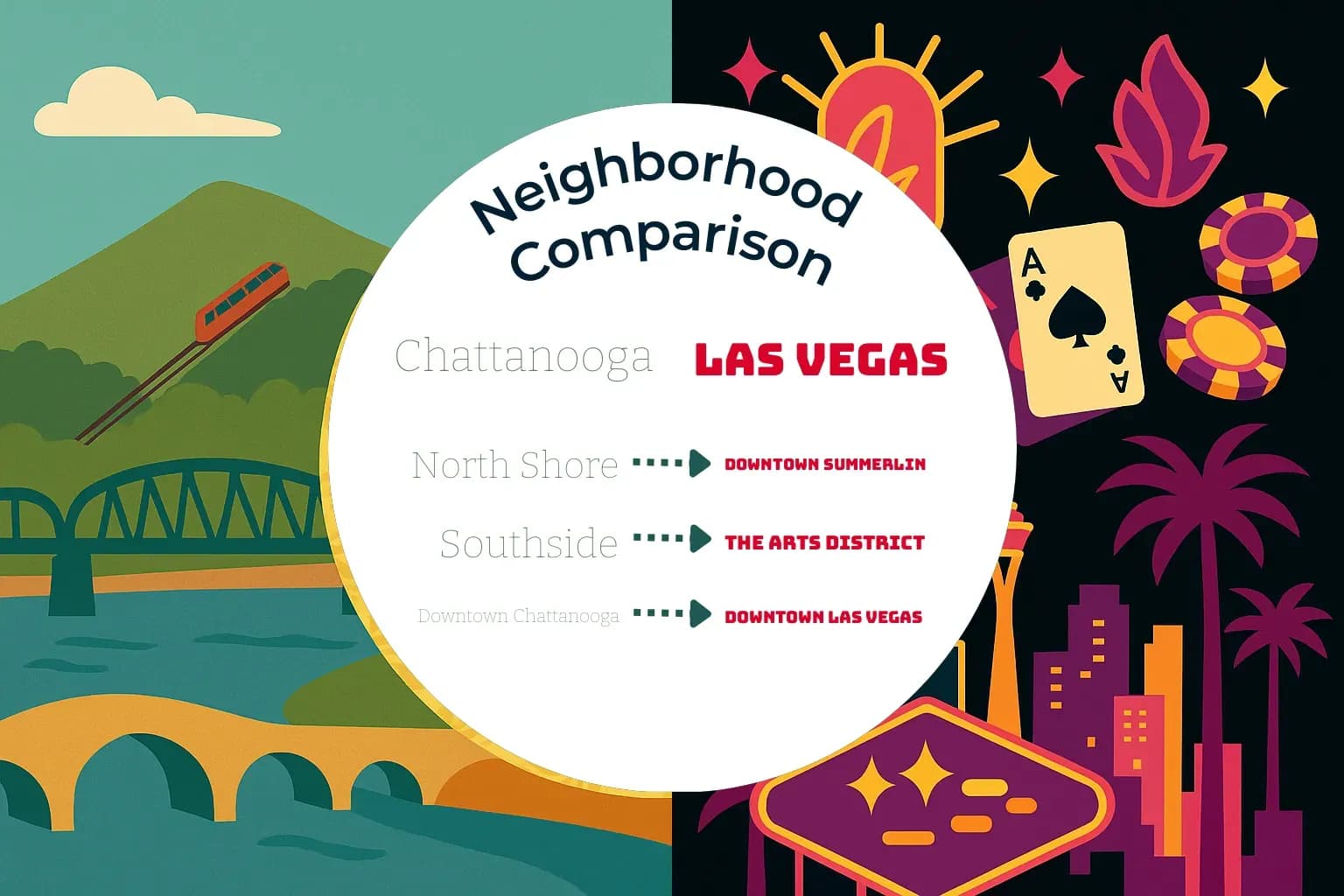 Chattanooga vs Las Vegas Neighborhood Comparison