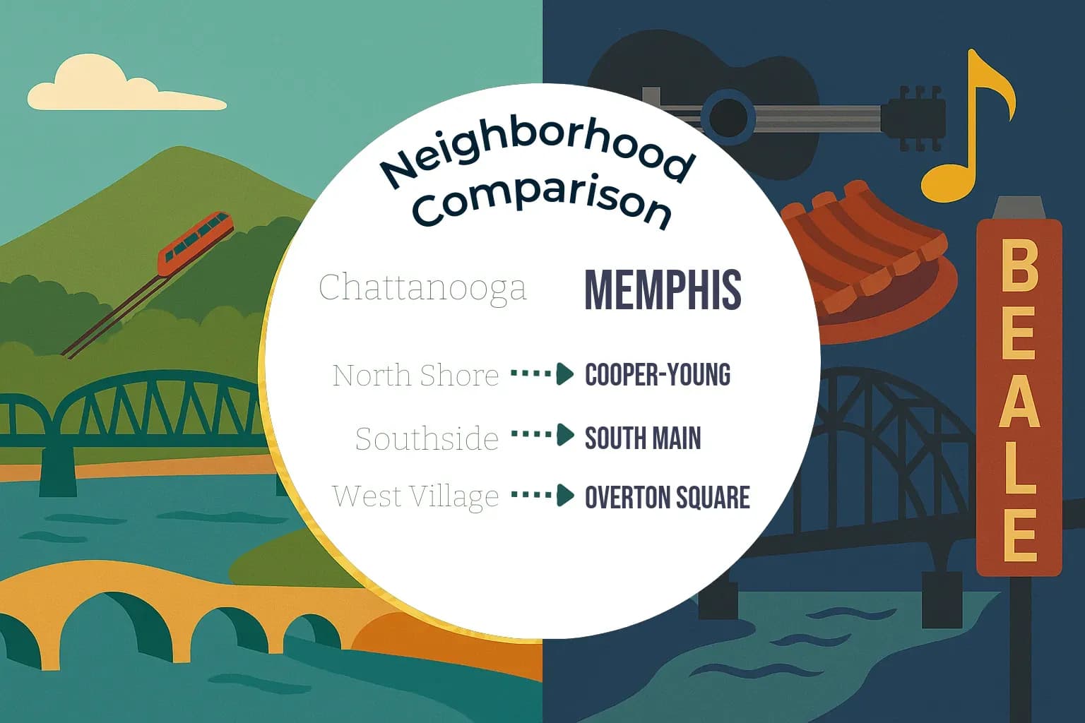 Chattanooga vs Memphis Neighborhood Comparison