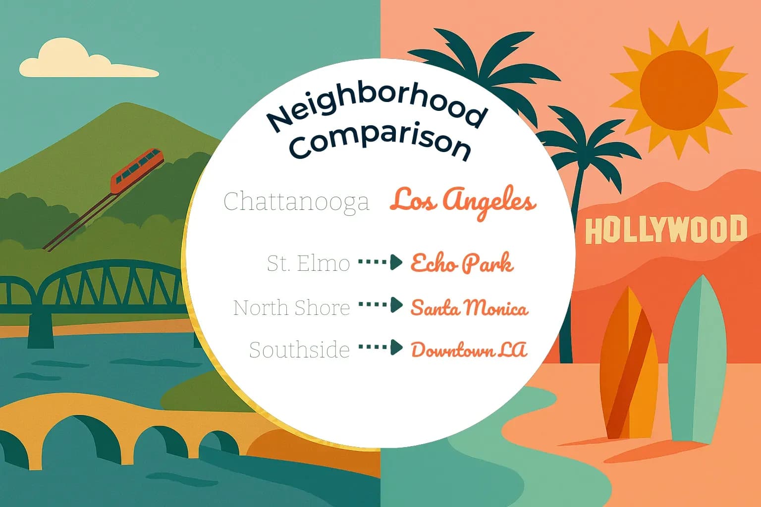 Chattanooga vs Los Angeles Neighborhood Comparison