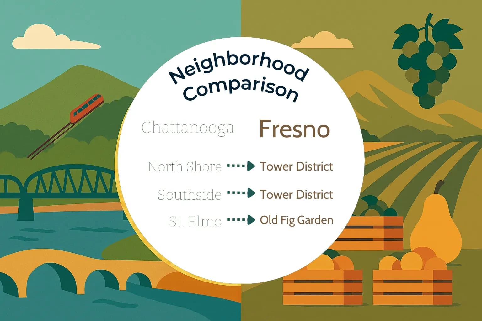 Chattanooga vs Fresno Neighborhood Comparison