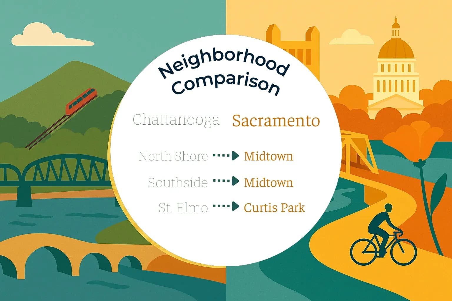 Chattanooga vs Sacramento Neighborhood Comparison
