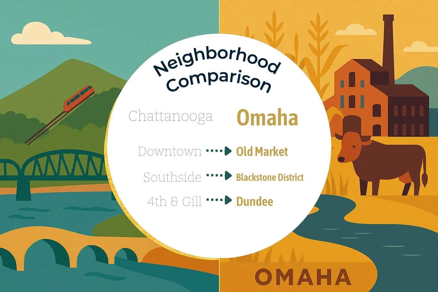 Chattanooga vs Omaha Neighborhood Comparison