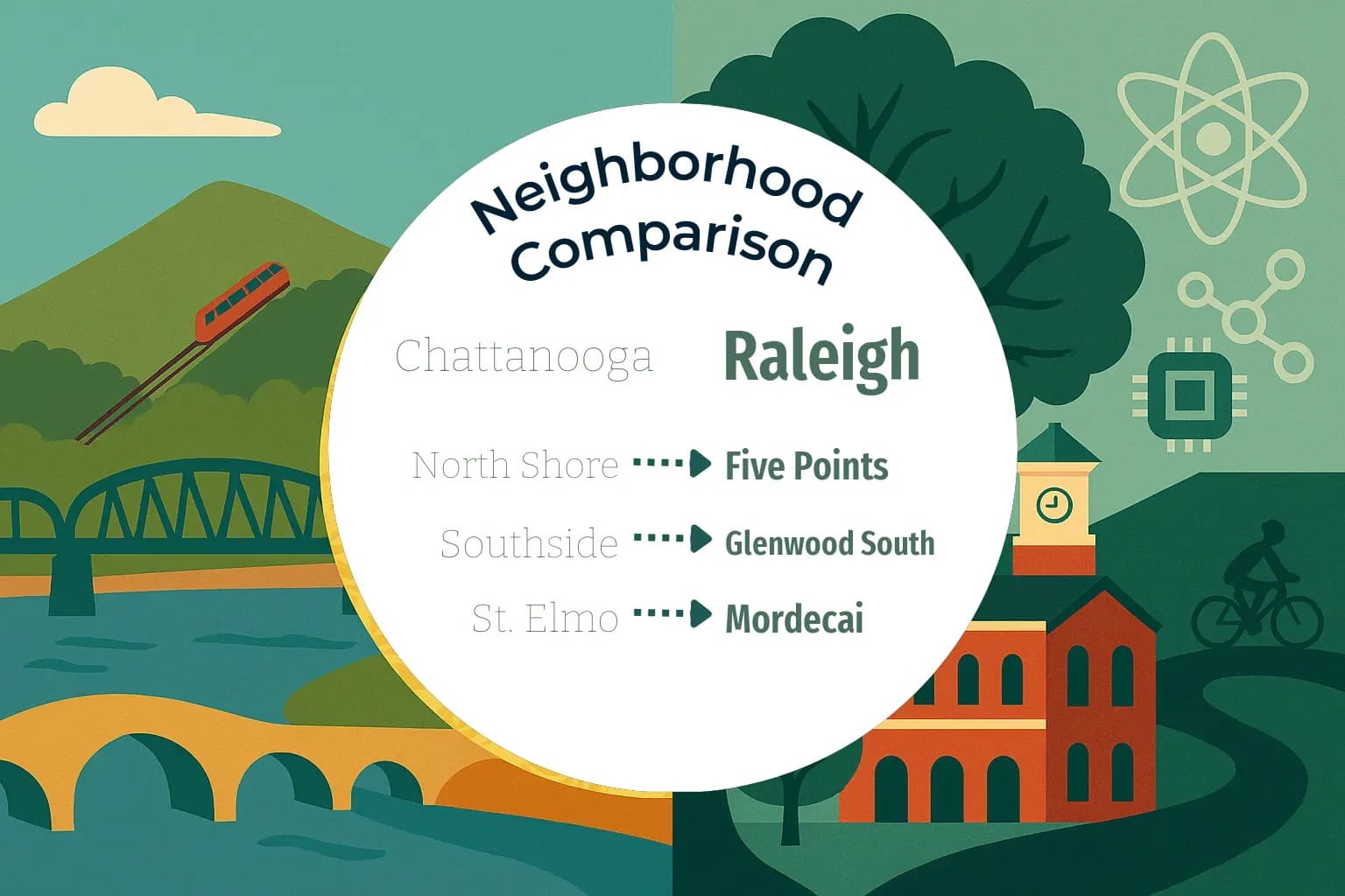Chattanooga vs Raleigh Neighborhood Comparison
