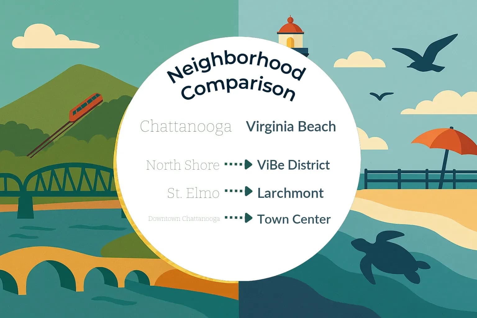 Chattanooga vs Virginia Beach Neighborhood Comparison