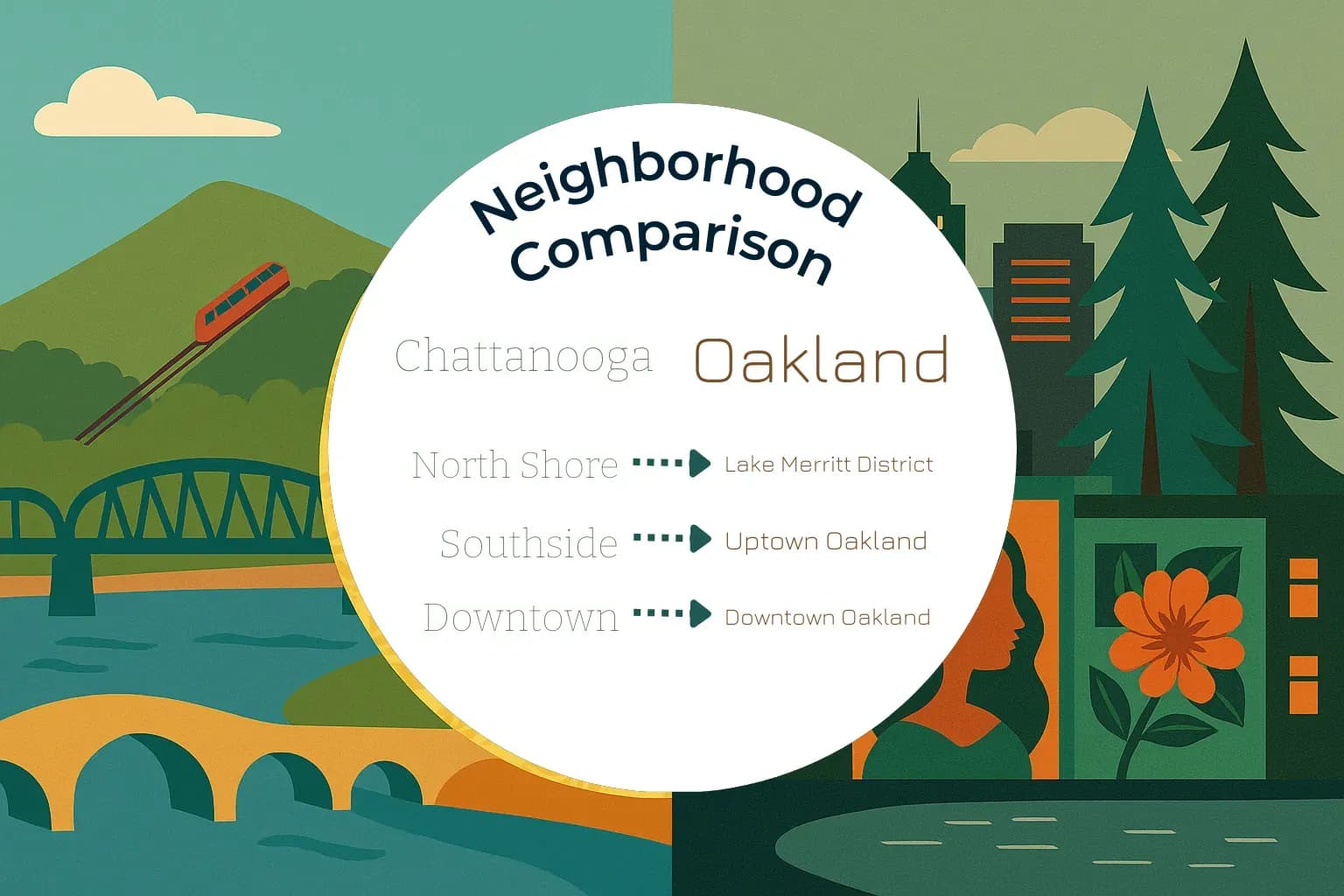 Chattanooga vs Oakland Neighborhood Comparison