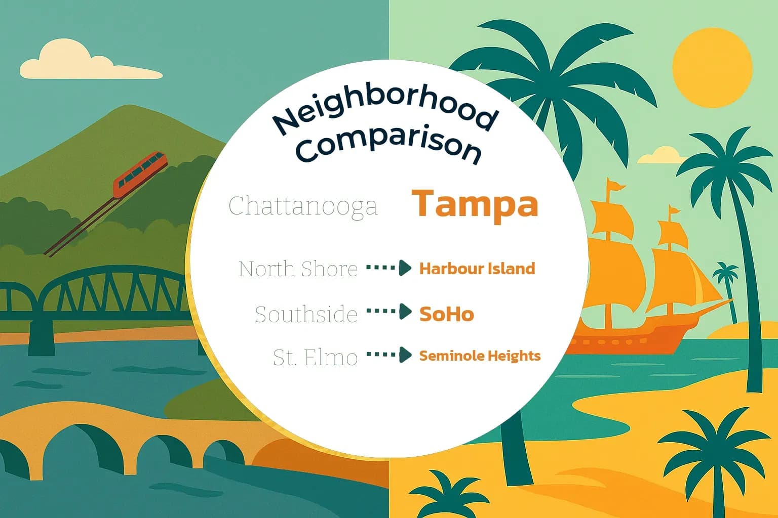 Chattanooga vs Tampa Neighborhood Comparison
