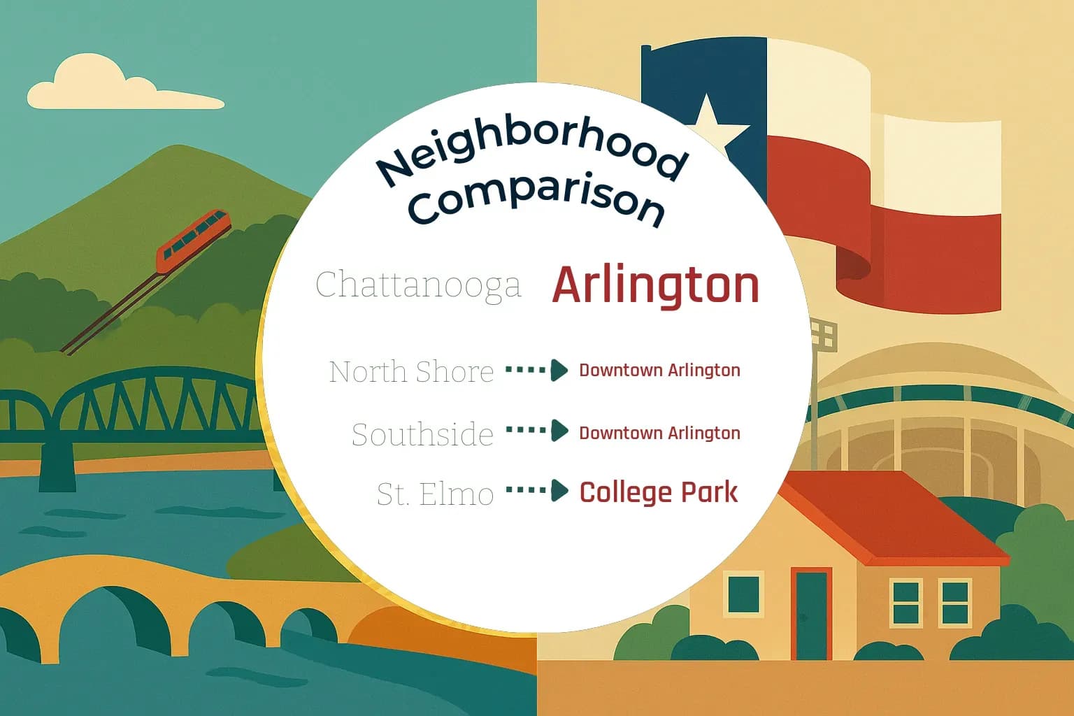 Chattanooga vs Arlington Neighborhood Comparison