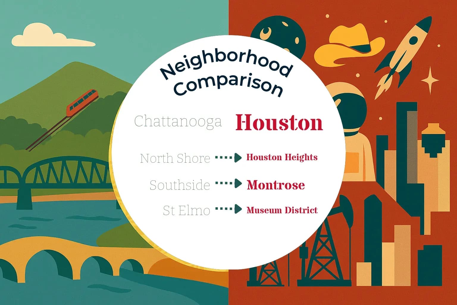 Chattanooga vs Houston Neighborhood Comparison