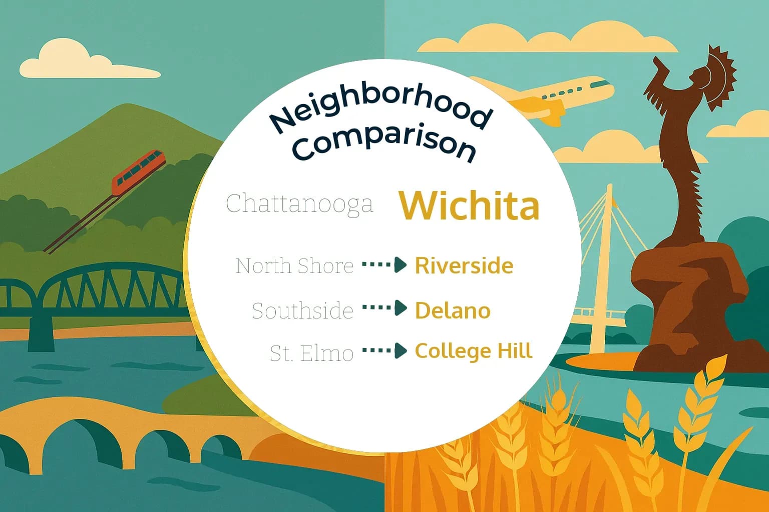 Chattanooga vs Wichita Neighborhood Comparison