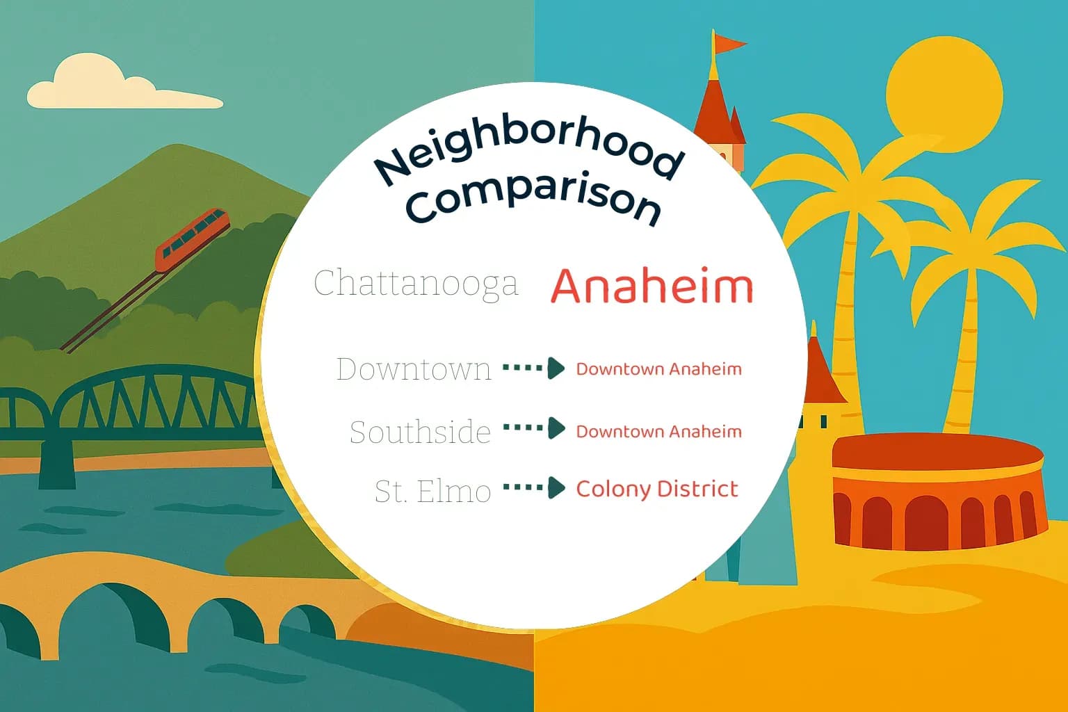 Chattanooga vs Anaheim Neighborhood Comparison