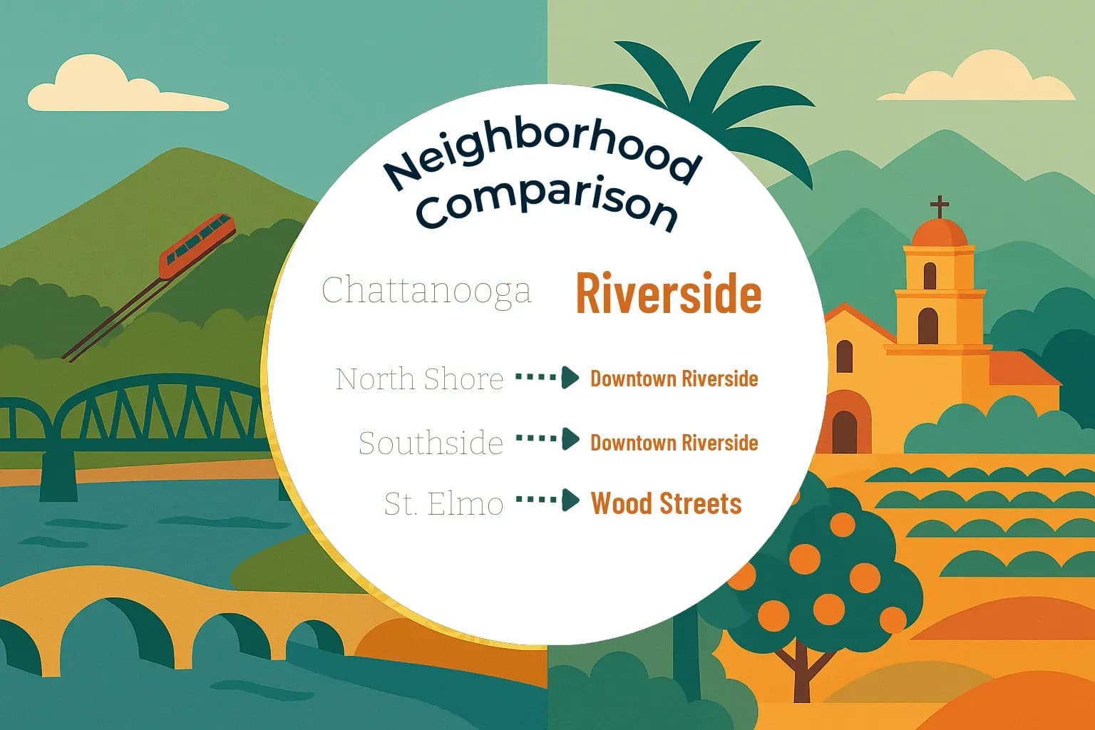 Chattanooga vs Riverside Neighborhood Comparison