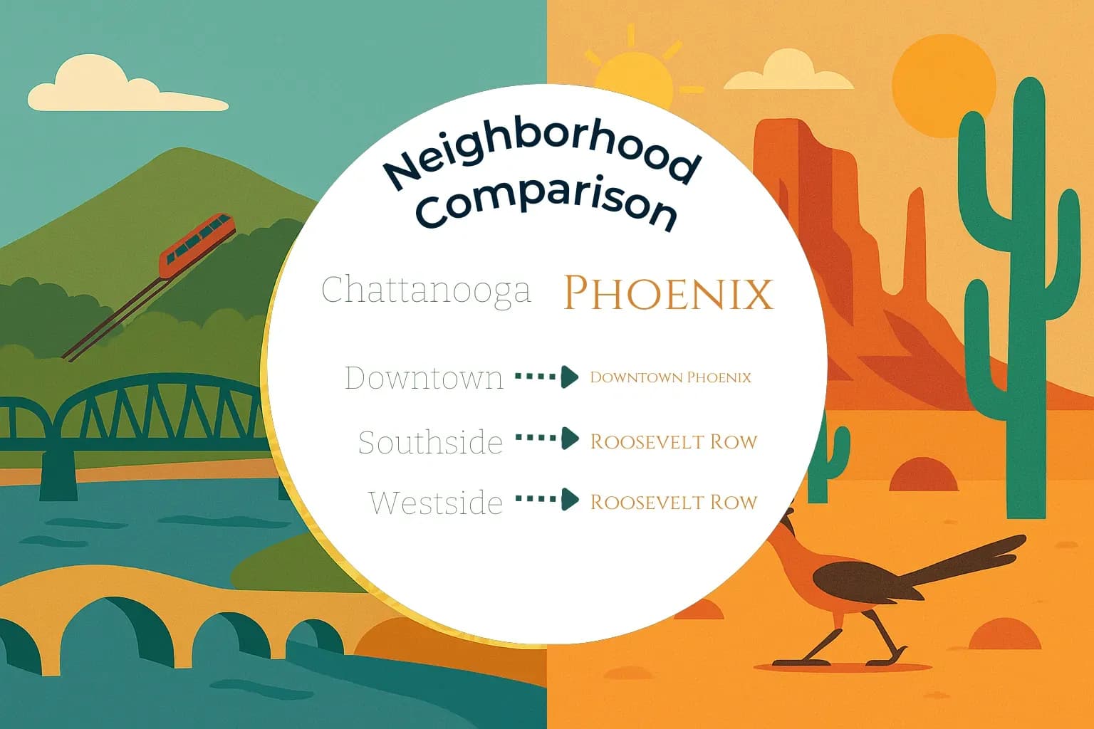 Chattanooga vs Phoenix Neighborhood Comparison