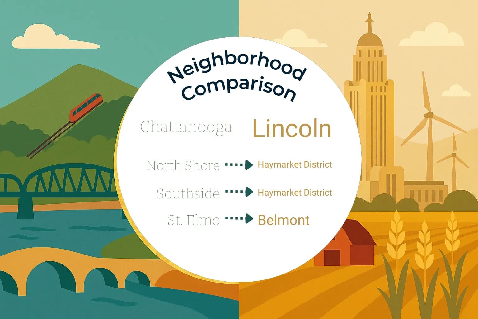 Chattanooga vs Lincoln Neighborhood Comparison