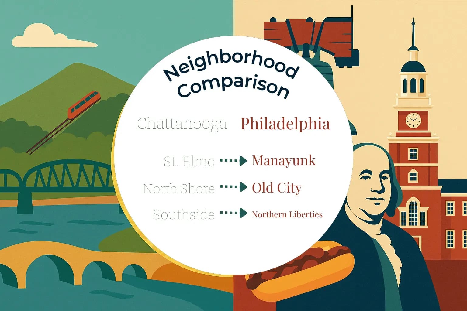Chattanooga vs Philadelphia Neighborhood Comparison