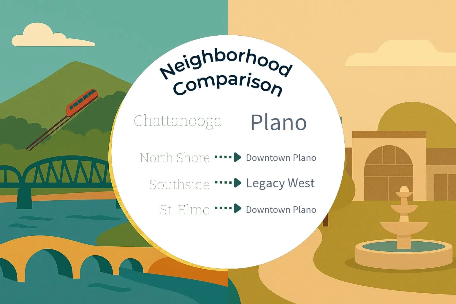 Chattanooga vs Plano Neighborhood Comparison