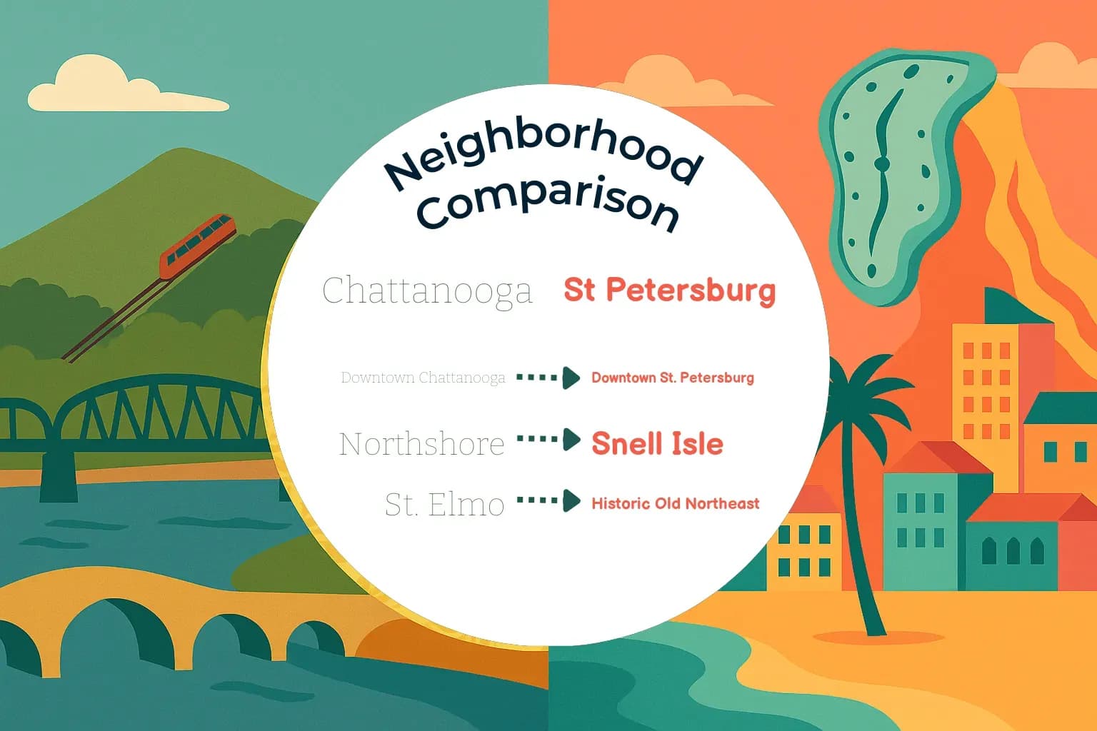 Chattanooga vs St. Petersburg Neighborhood Comparison