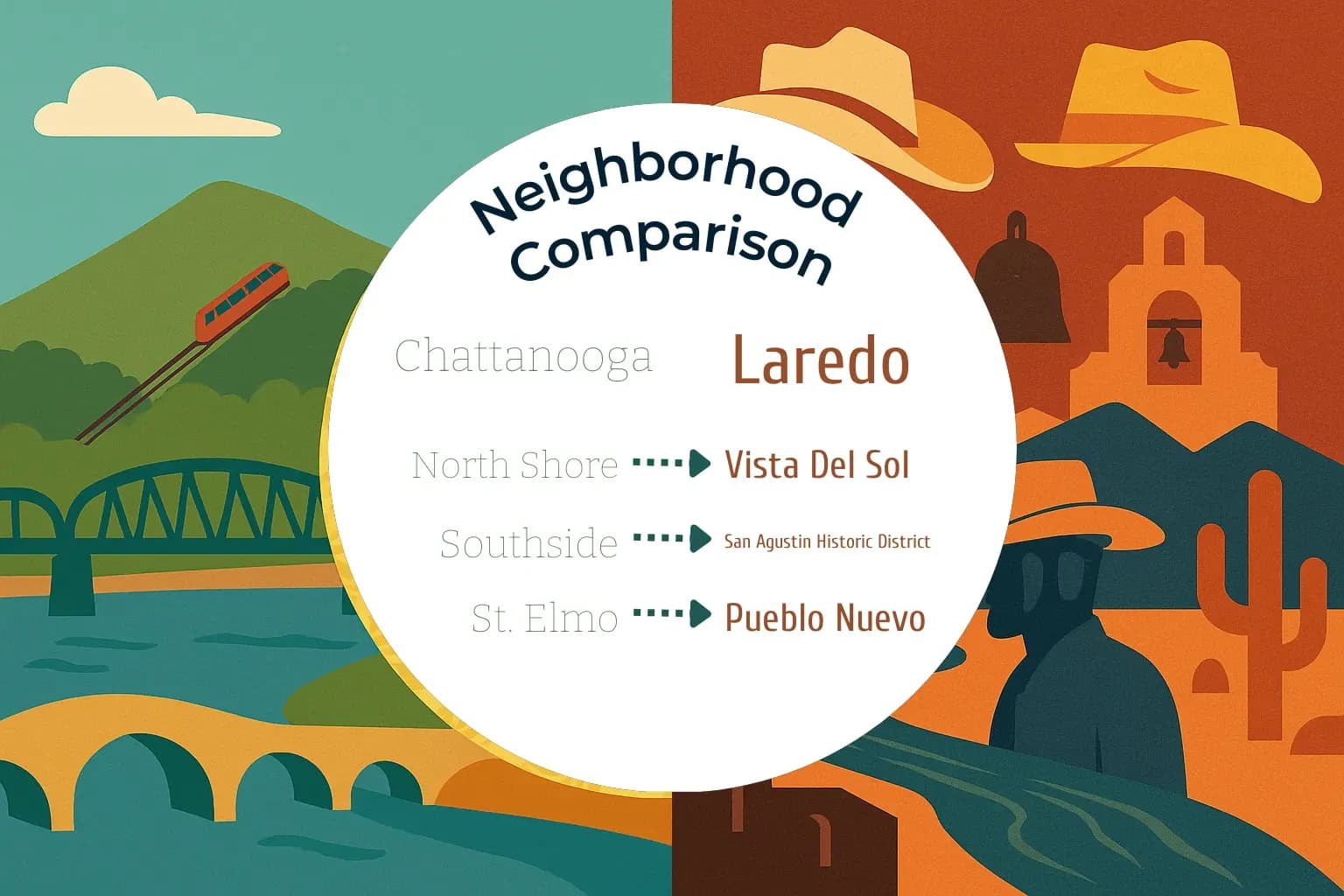 Chattanooga vs Laredo Neighborhood Comparison