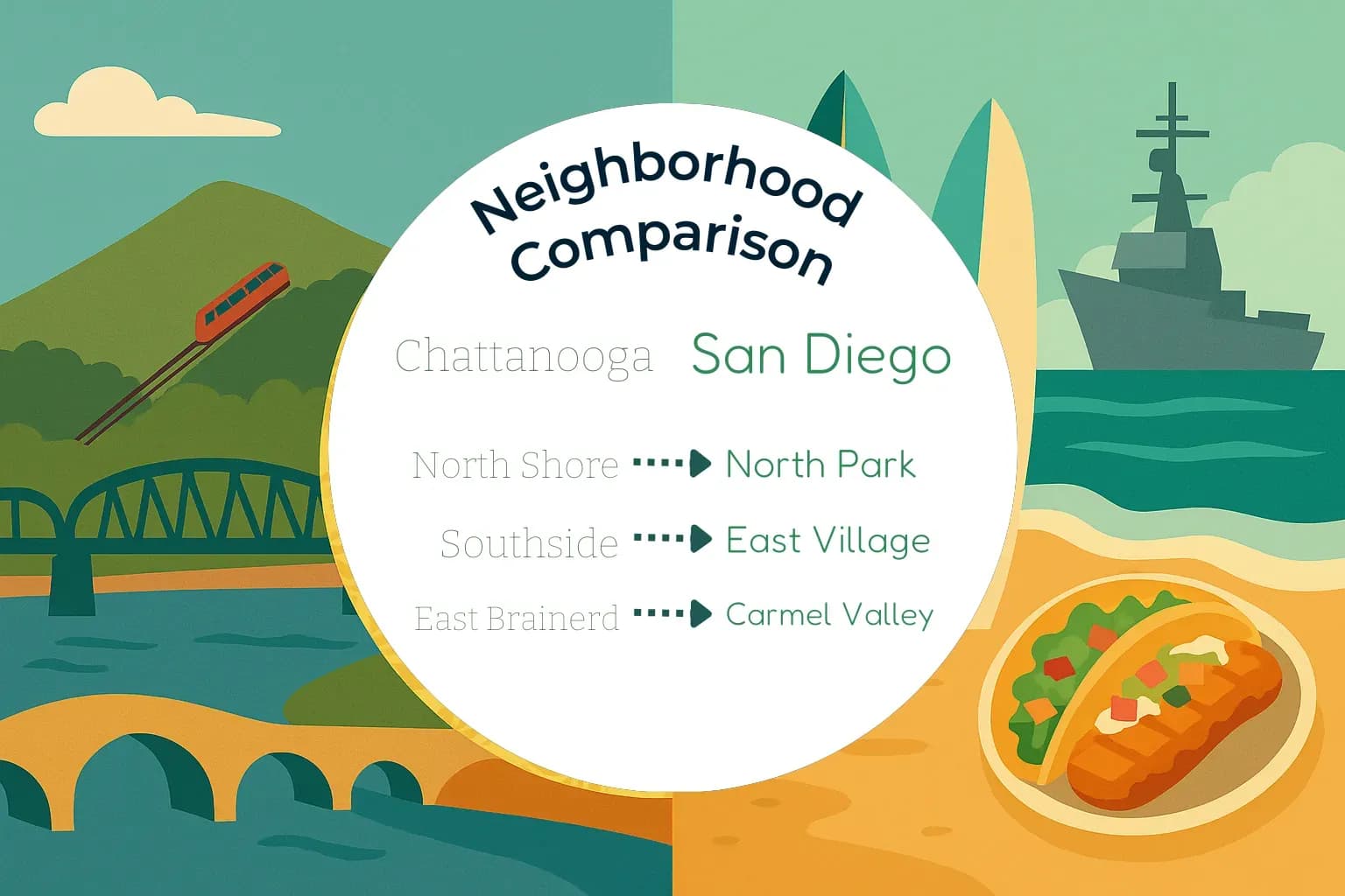 Chattanooga vs San Diego Neighborhood Comparison