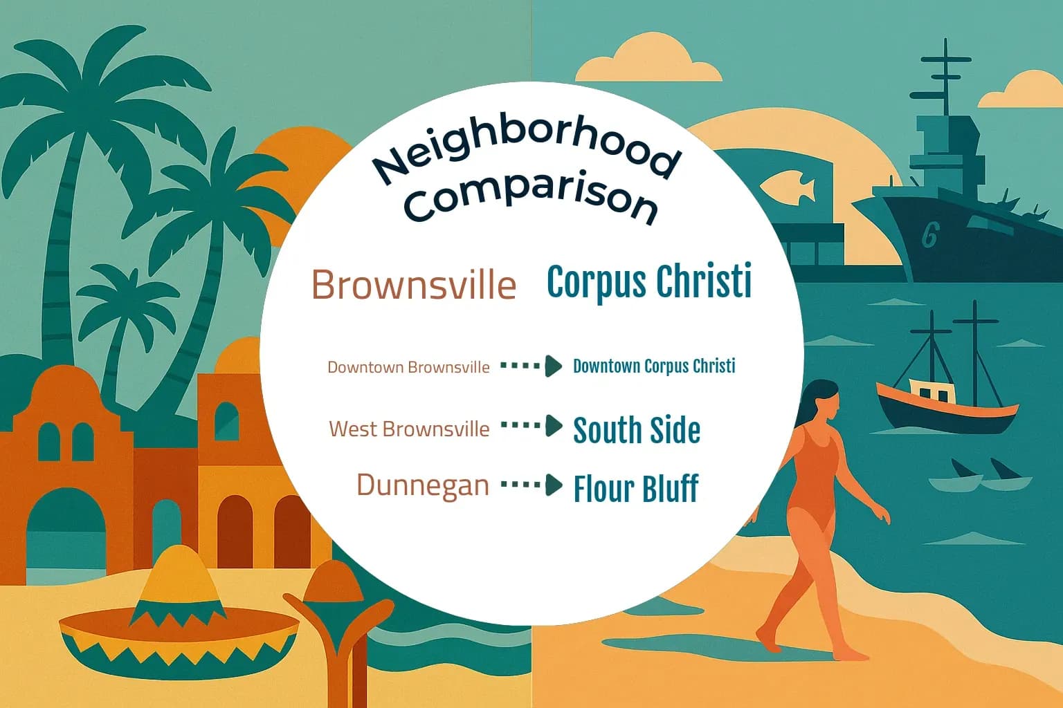 Brownsville vs Corpus Christi Neighborhood Comparison