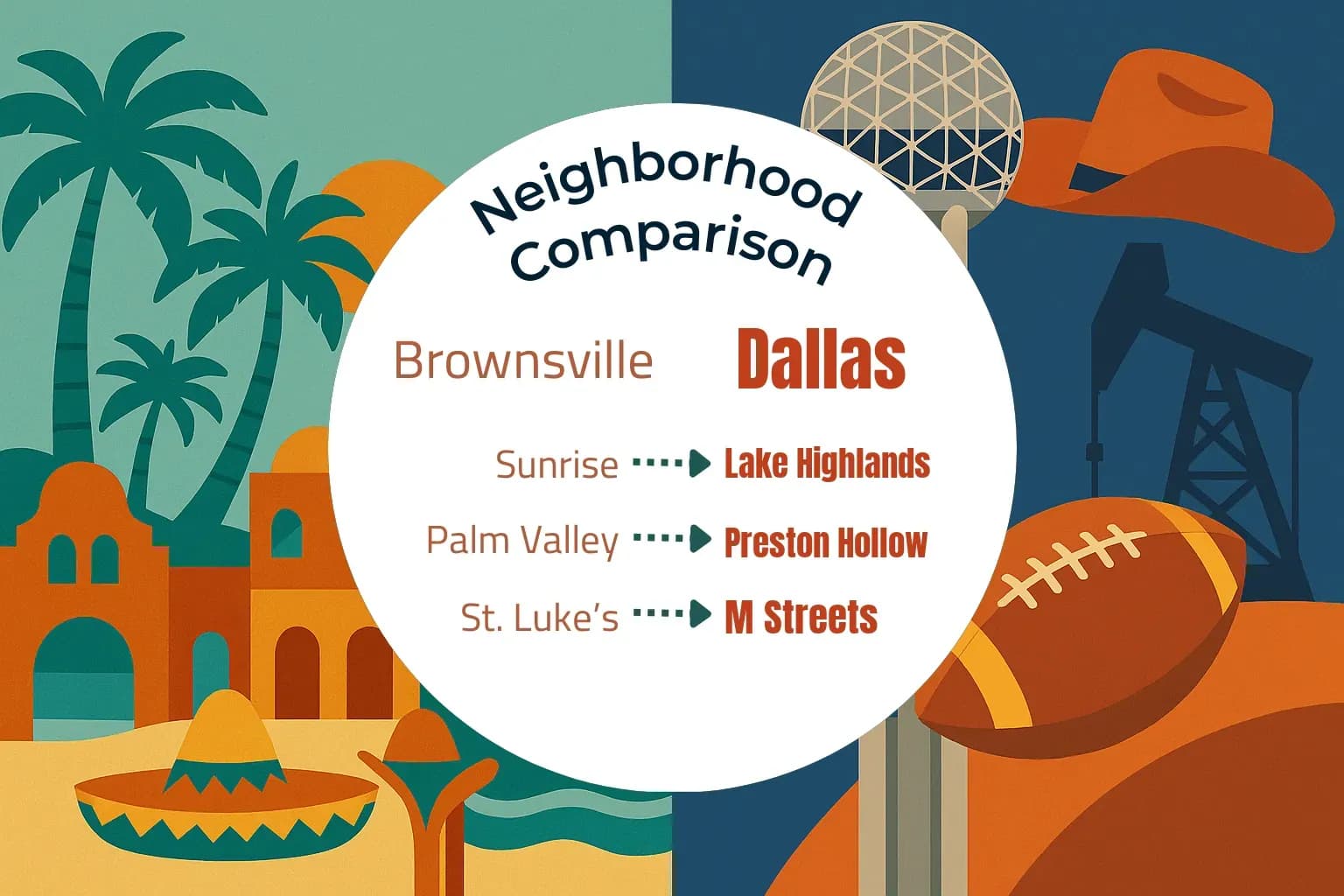 Brownsville vs Dallas Neighborhood Comparison