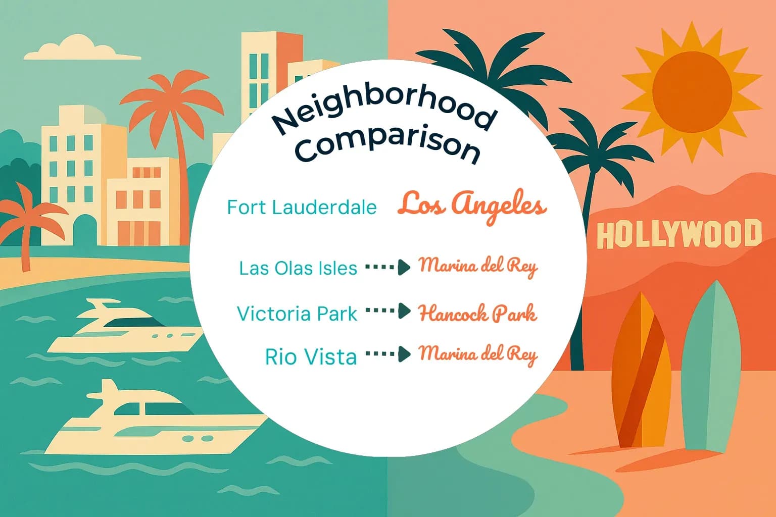 Fort Lauderdale vs Los Angeles Neighborhood Comparison