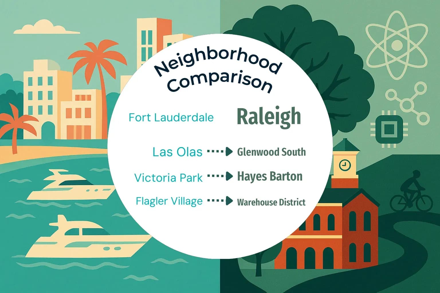 Fort Lauderdale vs Raleigh Neighborhood Comparison