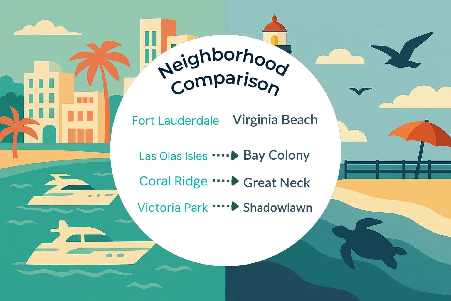 Fort Lauderdale vs Virginia Beach Neighborhood Comparison