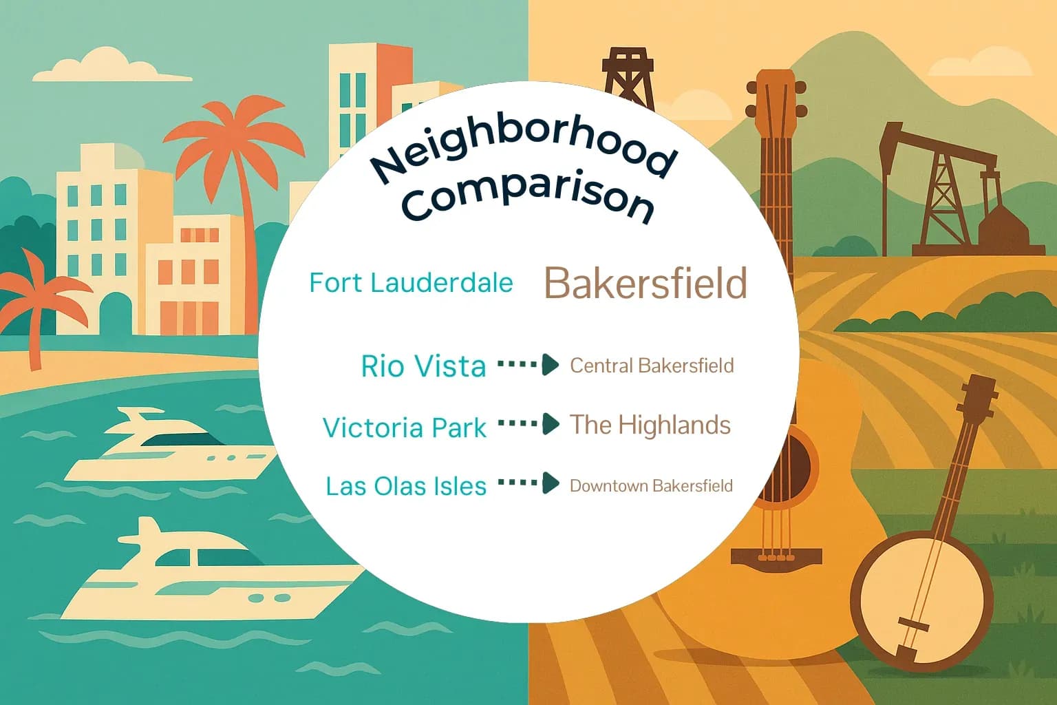 Fort Lauderdale vs Bakersfield Neighborhood Comparison