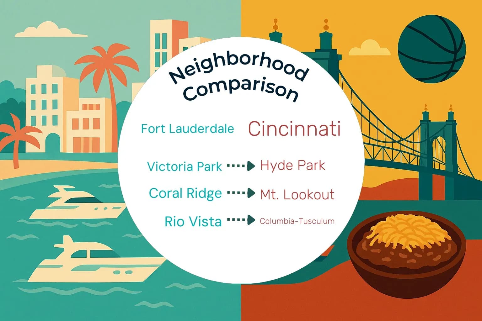 Fort Lauderdale vs Cincinnati Neighborhood Comparison