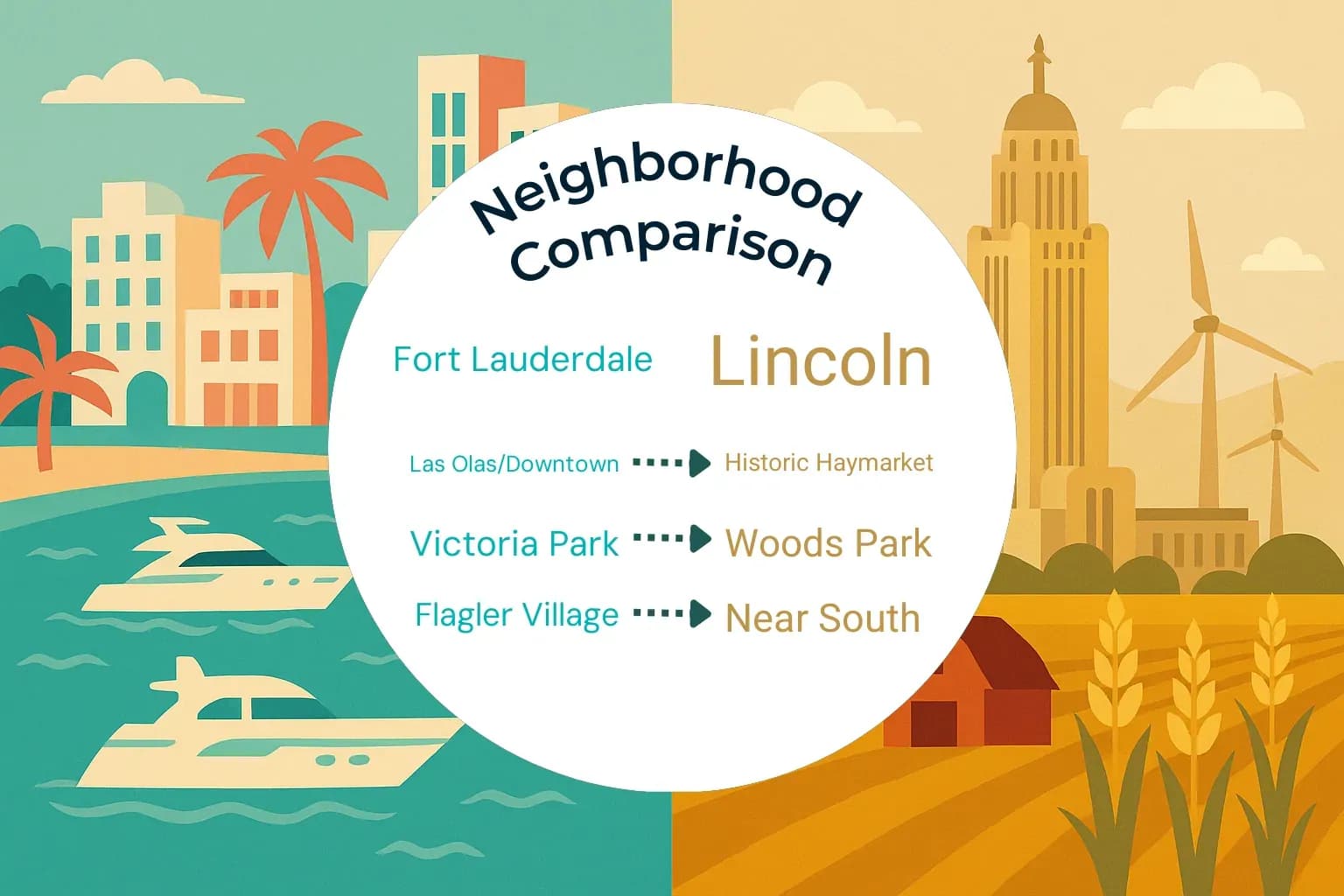 Fort Lauderdale vs Lincoln Neighborhood Comparison