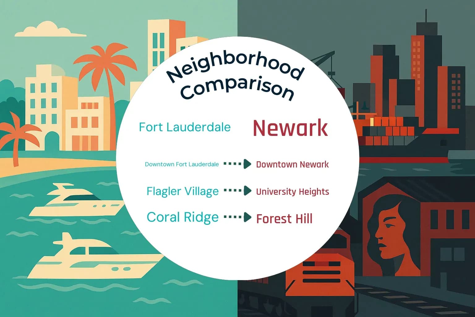 Fort Lauderdale vs Newark Neighborhood Comparison