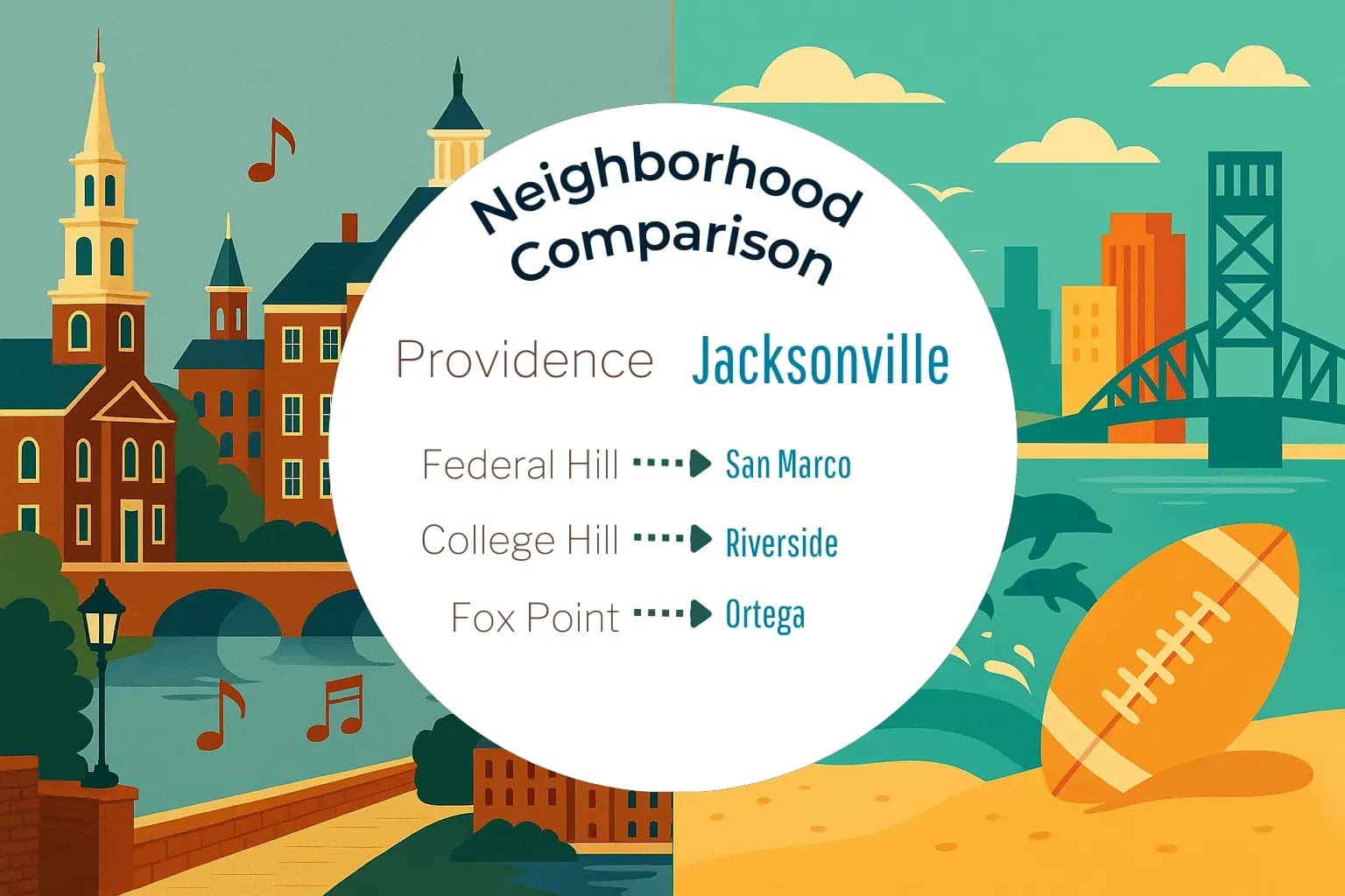 Providence vs Jacksonville Neighborhood Comparison