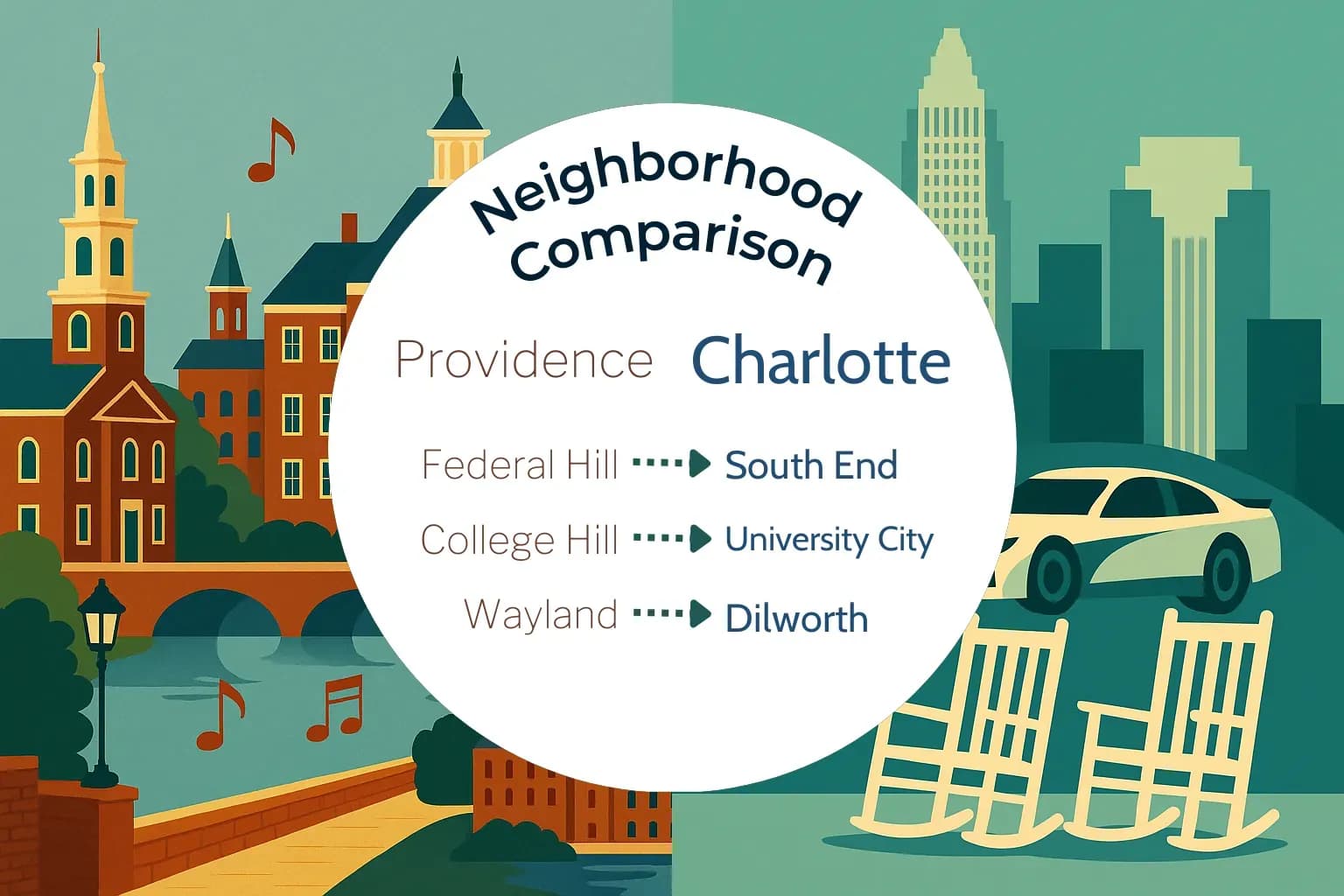 Providence vs Charlotte Neighborhood Comparison