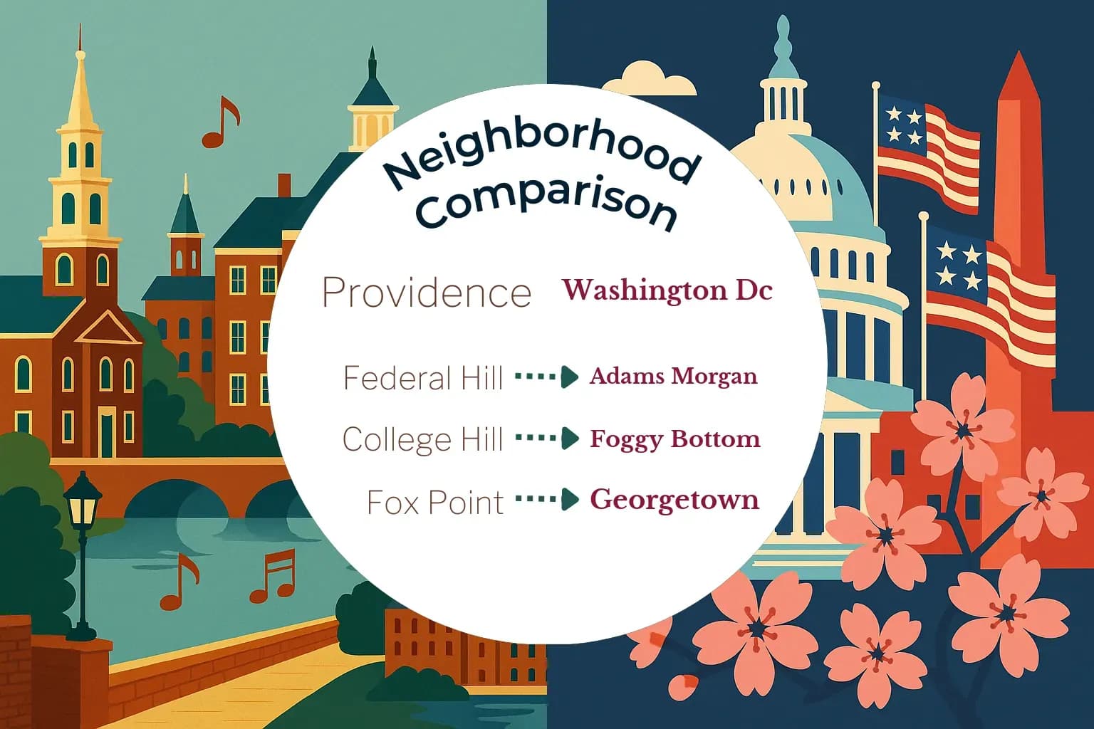 Providence vs Washington DC Neighborhood Comparison