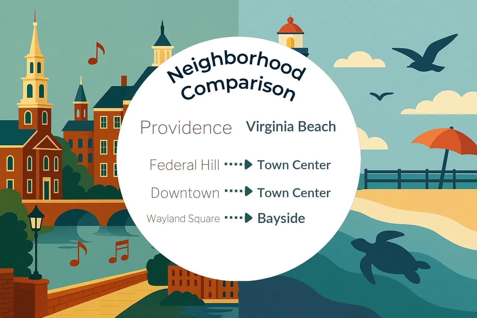 Providence vs Virginia Beach Neighborhood Comparison
