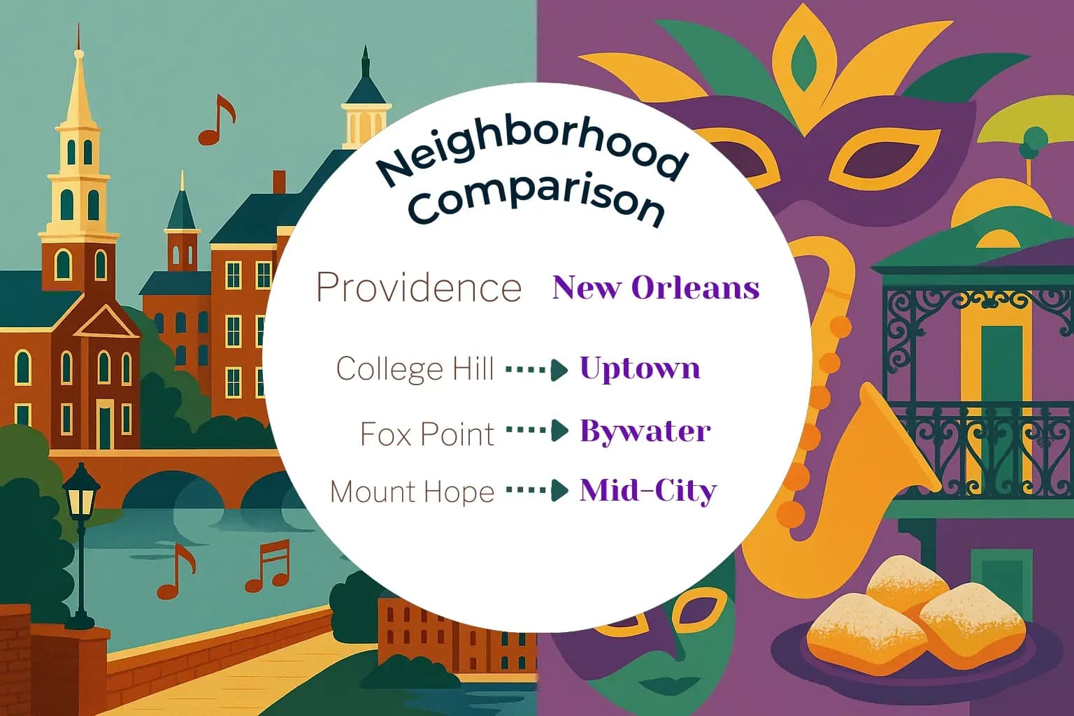Providence vs New Orleans Neighborhood Comparison
