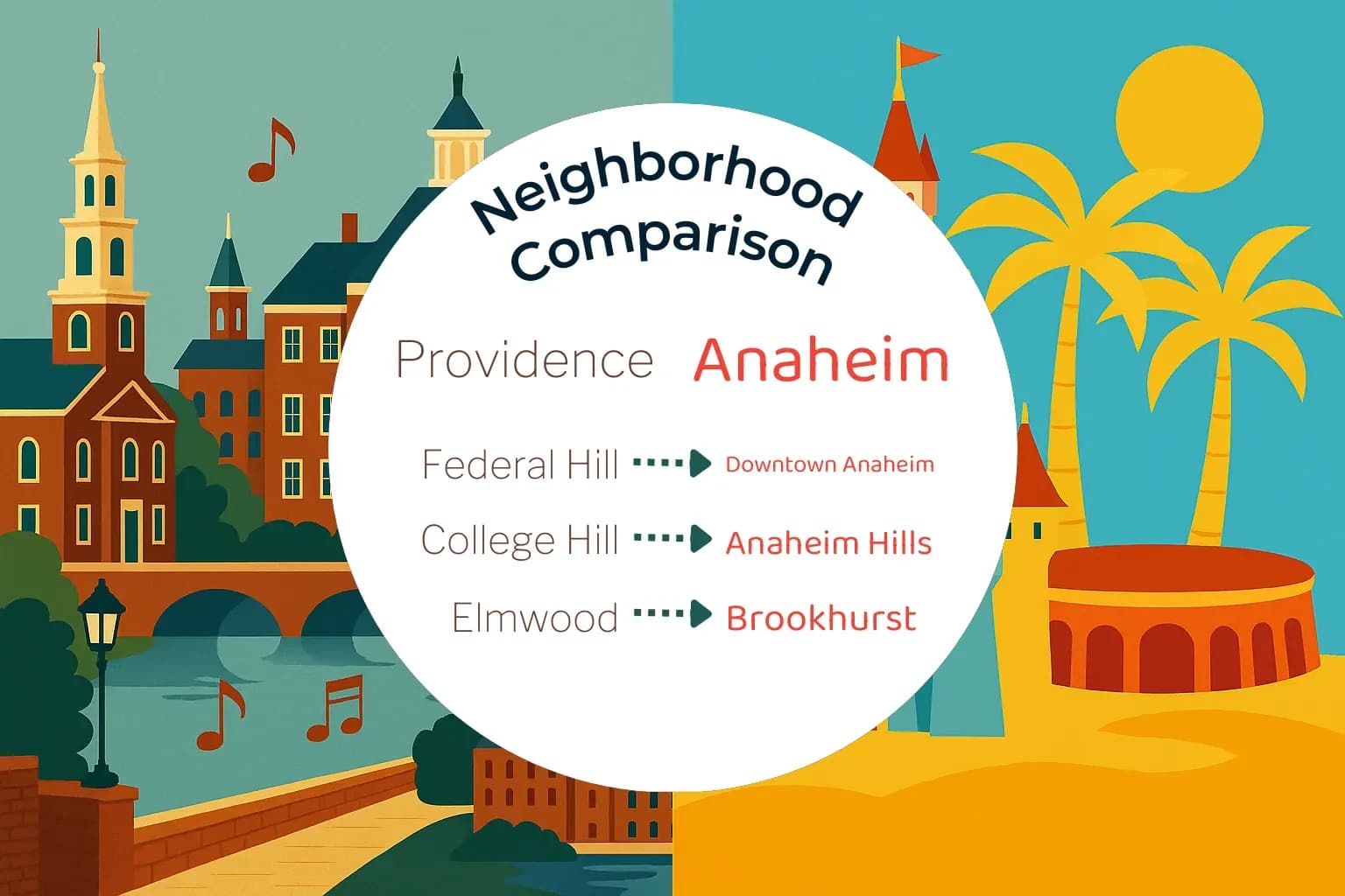 Providence vs Anaheim Neighborhood Comparison