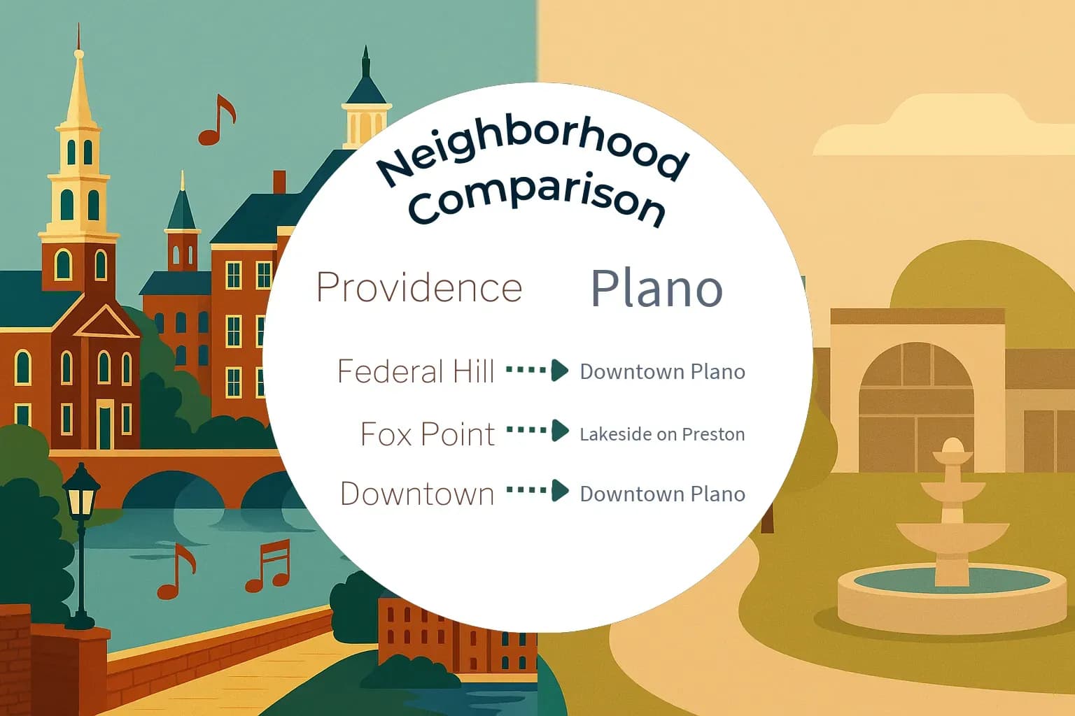 Providence vs Plano Neighborhood Comparison