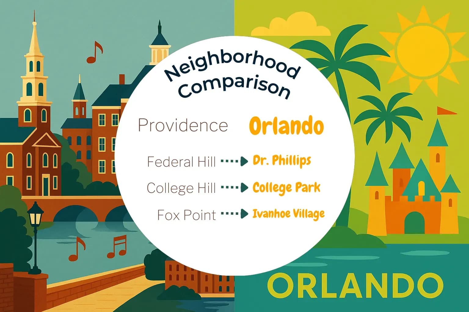 Providence vs Orlando Neighborhood Comparison