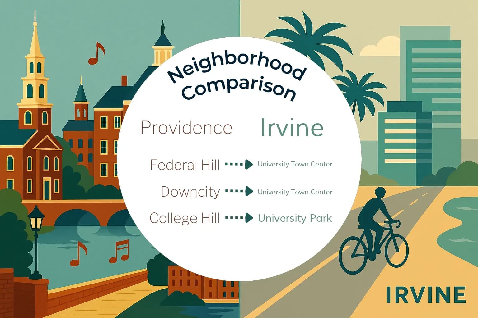 Providence vs Irvine Neighborhood Comparison