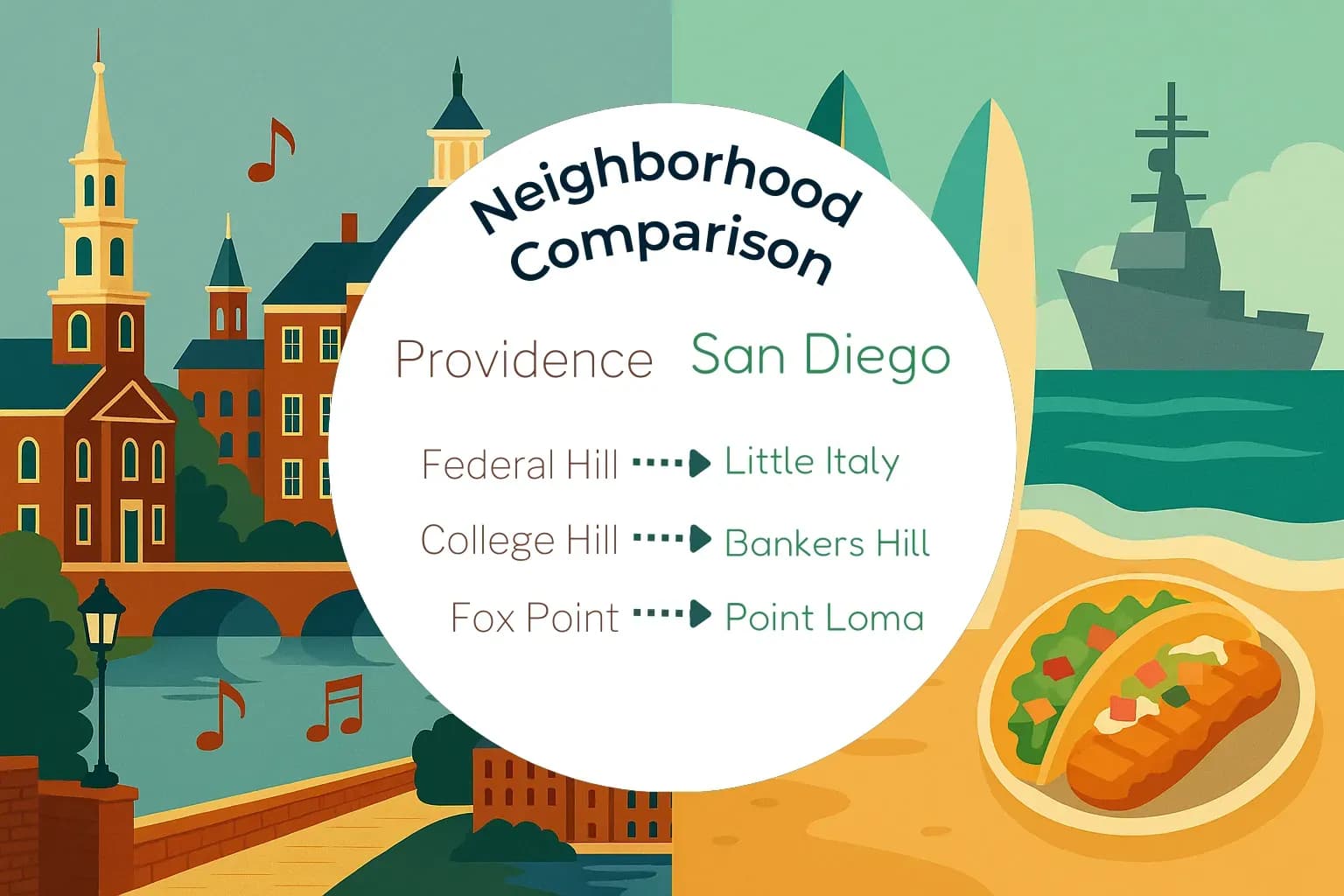 Providence vs San Diego Neighborhood Comparison