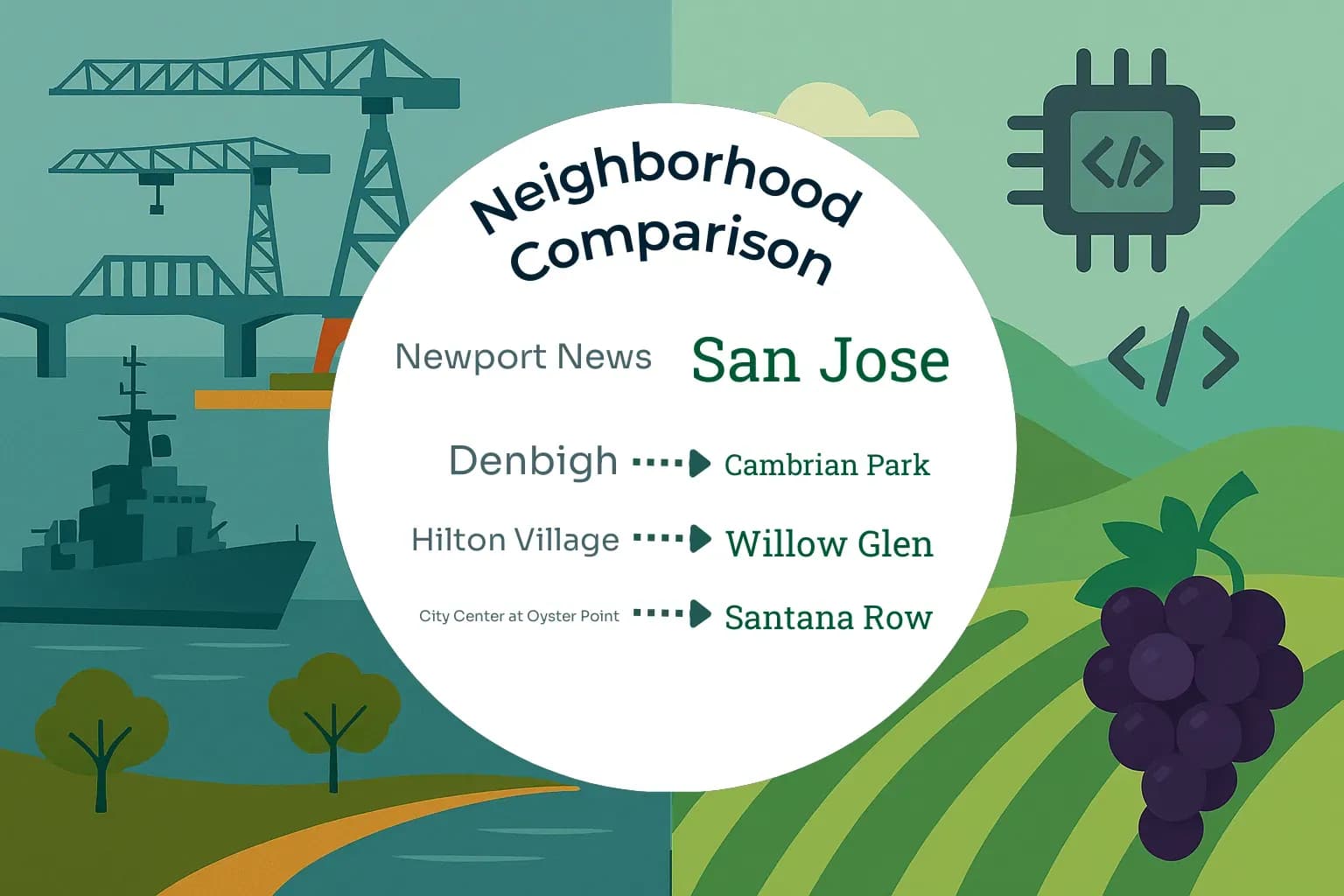 Newport News vs San Jose Neighborhood Comparison