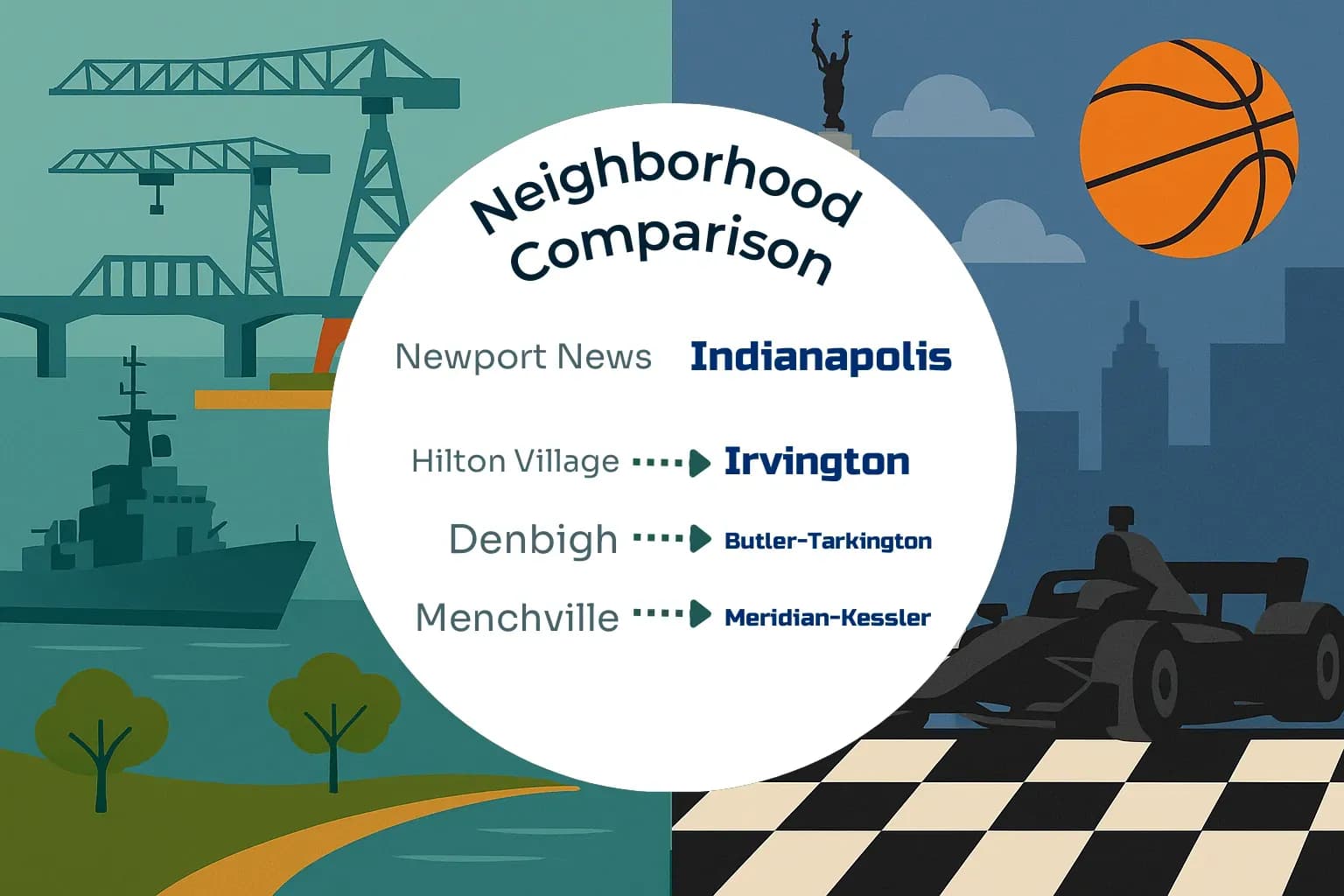 Newport News vs Indianapolis Neighborhood Comparison