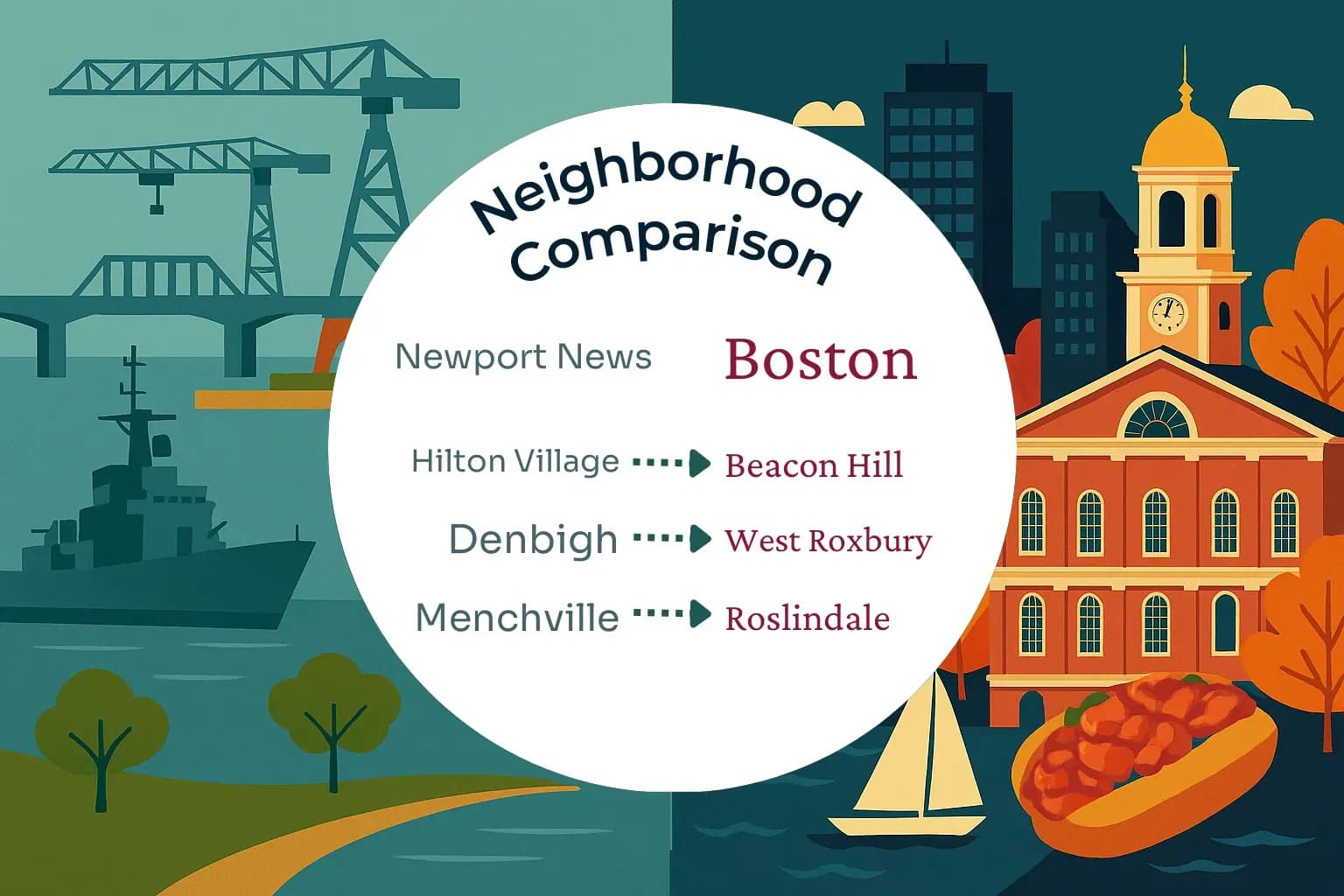 Newport News vs Boston Neighborhood Comparison